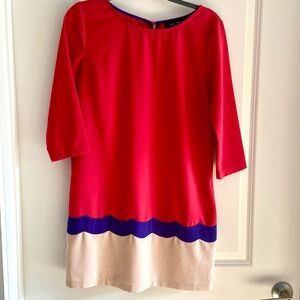 Akira Chicago Elegant Red and Blue Women's Dress Sz M